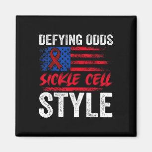 Entschärfen von Odds Sickle Cell Style Us Patrioti Magnet
