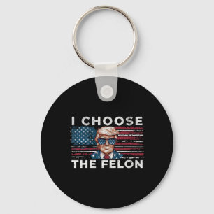 Entscheiden Sie sich für den Felon Funny Trump 202 Schlüsselanhänger