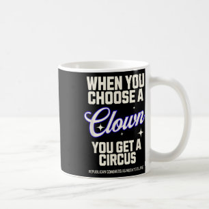 Entscheiden Sie sich für einen Clown und holen Sie Kaffeetasse