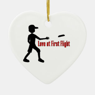 Entscheidende Frisbee-Liebe am Erstflug Keramik Ornament