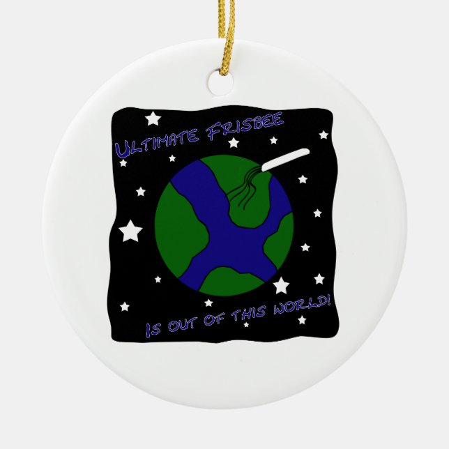 Entscheidender Frisbee aus dieser Welt heraus Keramik Ornament (Vorne)