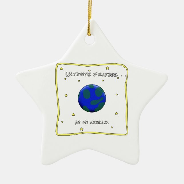 Entscheidender Frisbee ist meine Welt Keramikornament (Vorne)