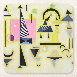 Entscheidendes Rosy, Wassily Kandinsky Rechteckiger Pappuntersetzer