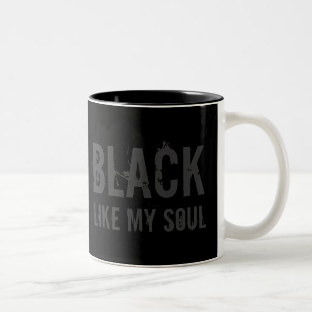 ENTSCHEIDENDES SCHWARZES mögen meine Zweifarbige Tasse (Rechts)