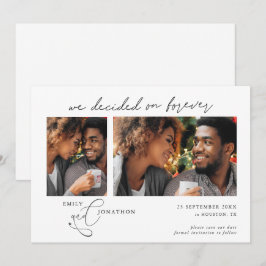 Entscheidet für Forever Script 2 Fotos Schwarzer T Save The Date