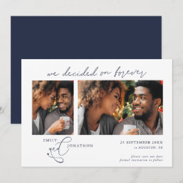 Entscheidet sich für Forever Script 2 Fotos Navy B Save The Date