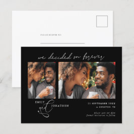 Entscheidung für das "Forever 2 Foto" Schwarz-weiß Ankündigungspostkarte