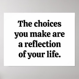 Entscheidungen, die Sie Poster machen