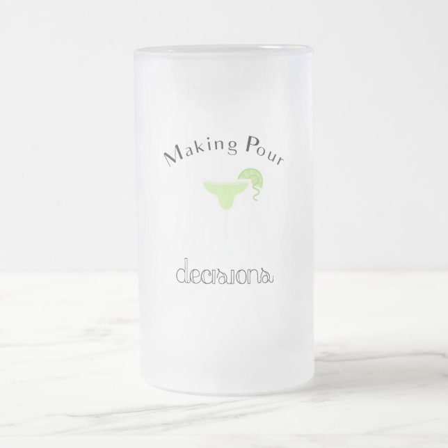 Entscheidungen mit Margarita Glass treffen Mattglas Bierglas (Mittel)
