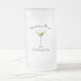Entscheidungen mit Martini Glass treffen Mattglas Bierglas