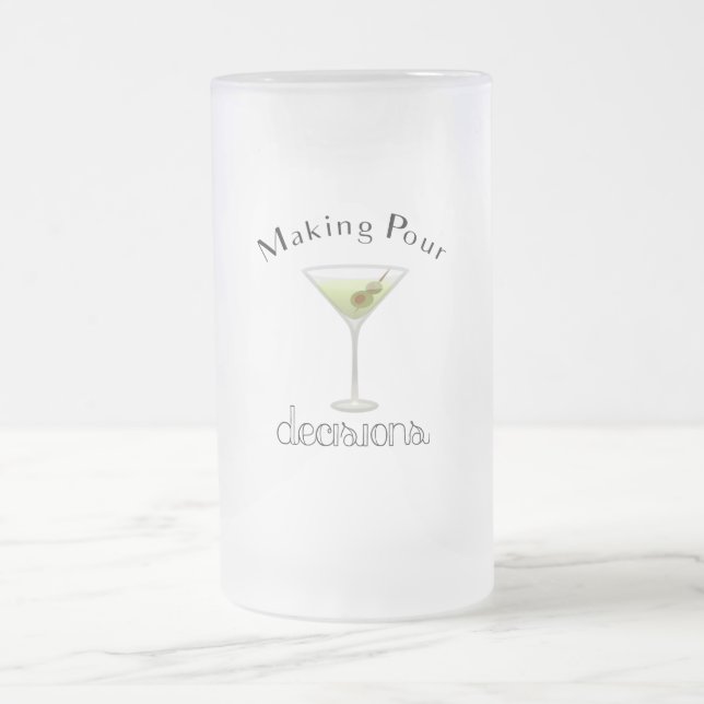Entscheidungen mit Martini Glass treffen Mattglas Bierglas (Mittel)