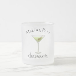 Entscheidungen mit Martini Glass treffen Mattglastasse