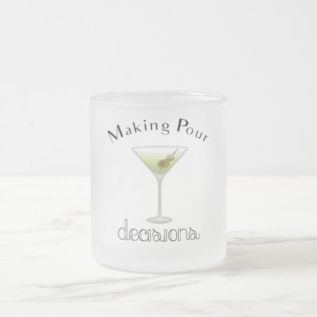 Entscheidungen mit Martini Glass treffen Mattglastasse (Mittel)