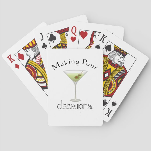Entscheidungen mit Martini Glass treffen Spielkarten (Rückseite)