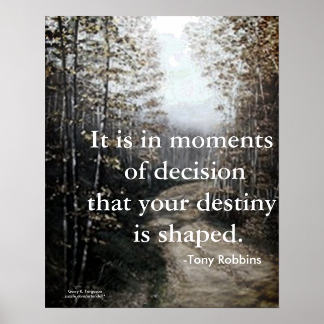 ENTSCHEIDUNGSMOMENTE TONY ROBBINS POSTER (Vorne)