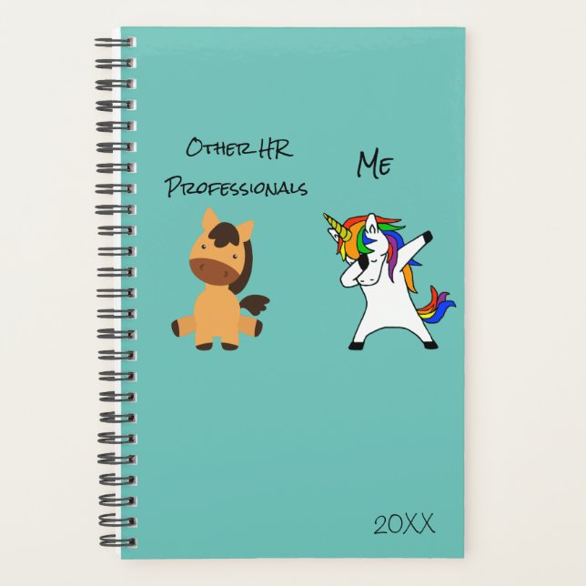 Entschlacken von Einhorn Horse HR Human Resources  Planer (Vorderseite)