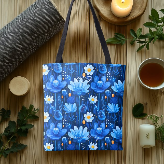 Entschlackende blaue Blossom Wellness Totbeutel Tasche (Von Creator hochgeladen)