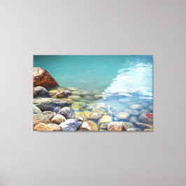 Entschlackende Felsen in der Leinwand Wassernatur