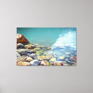 Entschlackende Felsen in der Leinwand Wassernatur 