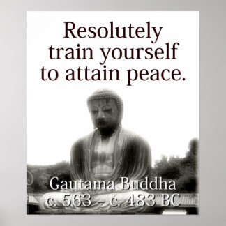 Entschlossene Ausbildung für sich selbst - Buddha Poster
