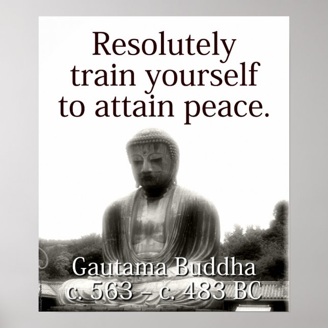 Entschlossene Ausbildung für sich selbst - Buddha Poster (Vorne)