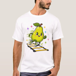 Entschlossene Birnen-Agility-Leiter-Workout-Cartoo T-Shirt