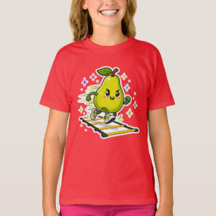 Entschlossene Birnen-Agility-Leiter-Workout-Cartoo T-Shirt