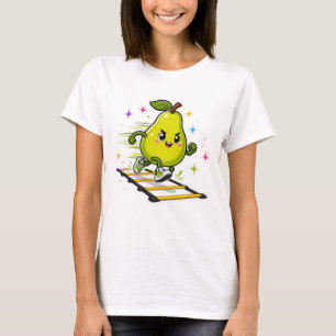 Entschlossene Birnen-Agility-Leiter-Workout-Cartoo T-Shirt