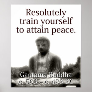 Entschlossene Fortbildung für sich selbst - Buddha Poster