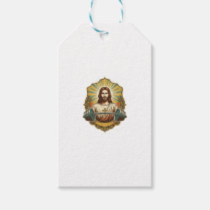 Entschlossener Jesus Schwerer Eisenkurzhantel Kraf Geschenkanhänger