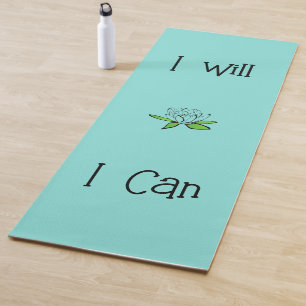 Entschlossenheit Lotus Blume I will I Can Yogamatte
