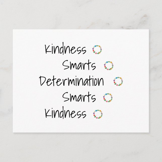 Entschlossenheit, Smarts, Kindness Vector (© Mira) Postkarte (Vorderseite)