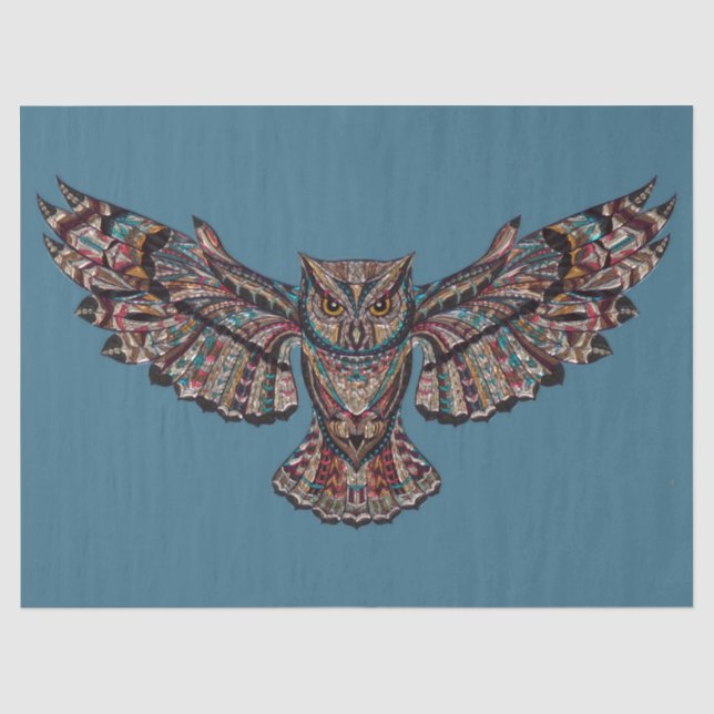 Entschlüsselung des Owl-Designs Seidenpapier (Vorderseite)