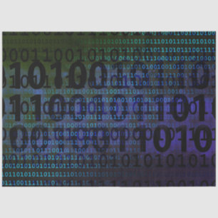 Entschlüsselung von binärem Code für Technologie Seidenpapier