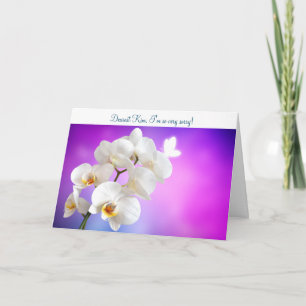 Entschuldige, bitte verzeihe mir - Orchideen, Ents Karte