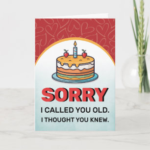 Entschuldige, dass ich dich Old Birthday Grußkarte Karte