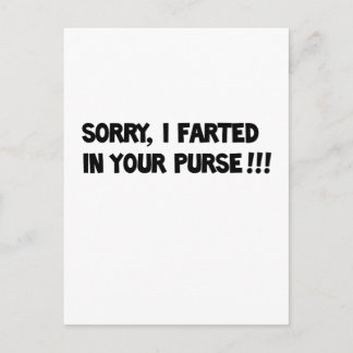 Entschuldige, dass ich in deinem Portemonnaie gefu Postkarte