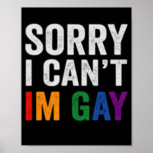 Entschuldige, dass ich kein Gay Funny Pride Month  Poster