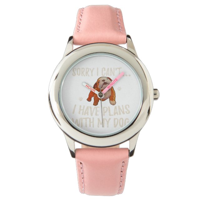 Entschuldige, dass ich mit meinem englischen Bulld Armbanduhr (Vorderseite)