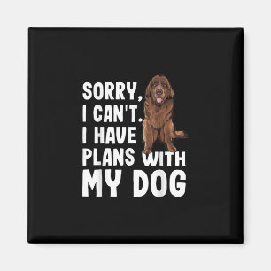 Entschuldige, dass ich mit meinem Neufundland-Hund Magnet