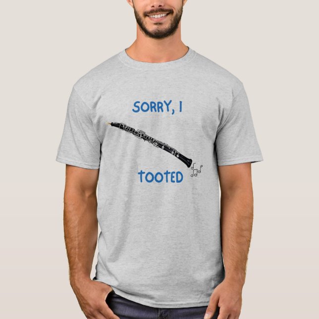 Entschuldige, dass ich Oboe zitiere lustigen Oboge T-Shirt (Vorderseite)