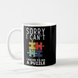 Entschuldige, dass ich Puzzle Retro Jigsaw Puz nic Kaffeetasse