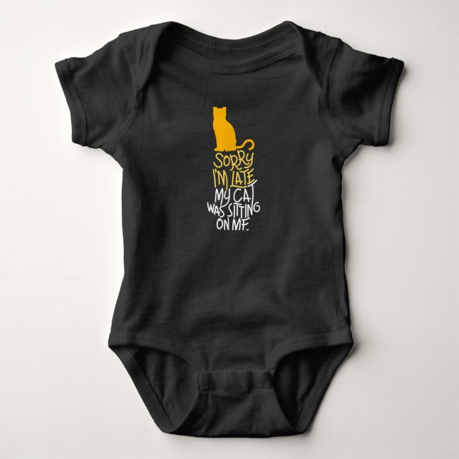 Entschuldige, dass ich spät dran bin baby strampler (Vorderseite)