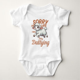 Entschuldige, dass ich spät dran war. baby strampler