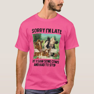 Entschuldige, dass ich zu spät bin, aber ich sah e T-Shirt