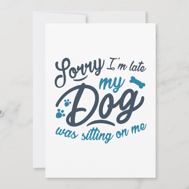Entschuldige, dass ich zu spät bin dankeskarte (Vorderseite)