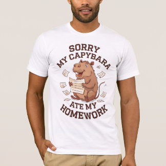 Entschuldige, dass mein Capybara meine Hausaufgabe T-Shirt