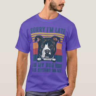 Entschuldige, dass mein Hund zu spät auf meinem Pi T-Shirt