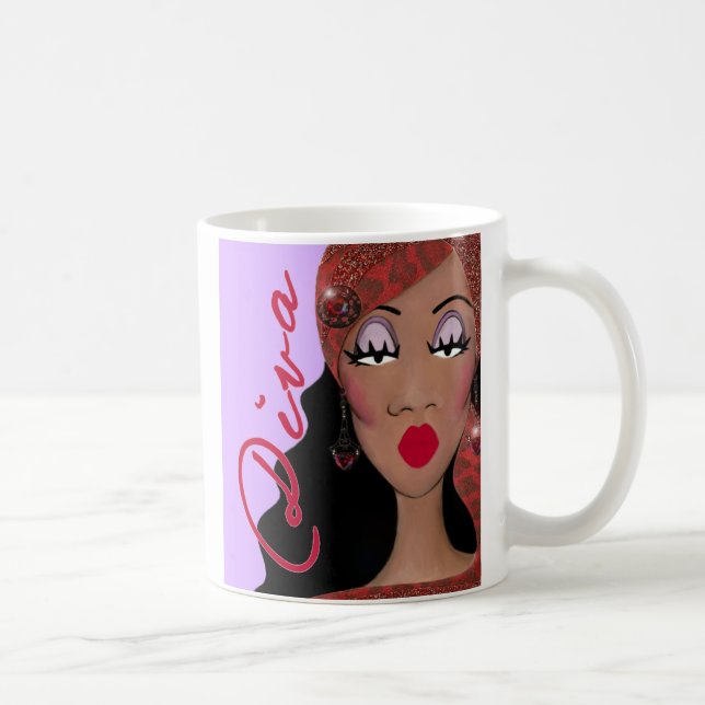 "Entschuldige dich nie dafür, dass du üppig bist!" Kaffeetasse (Rechts)