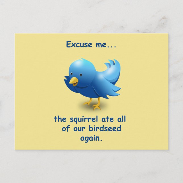 Entschuldigen Sie...Das Eichhörnchen hat all unser Postkarte (Vorderseite)